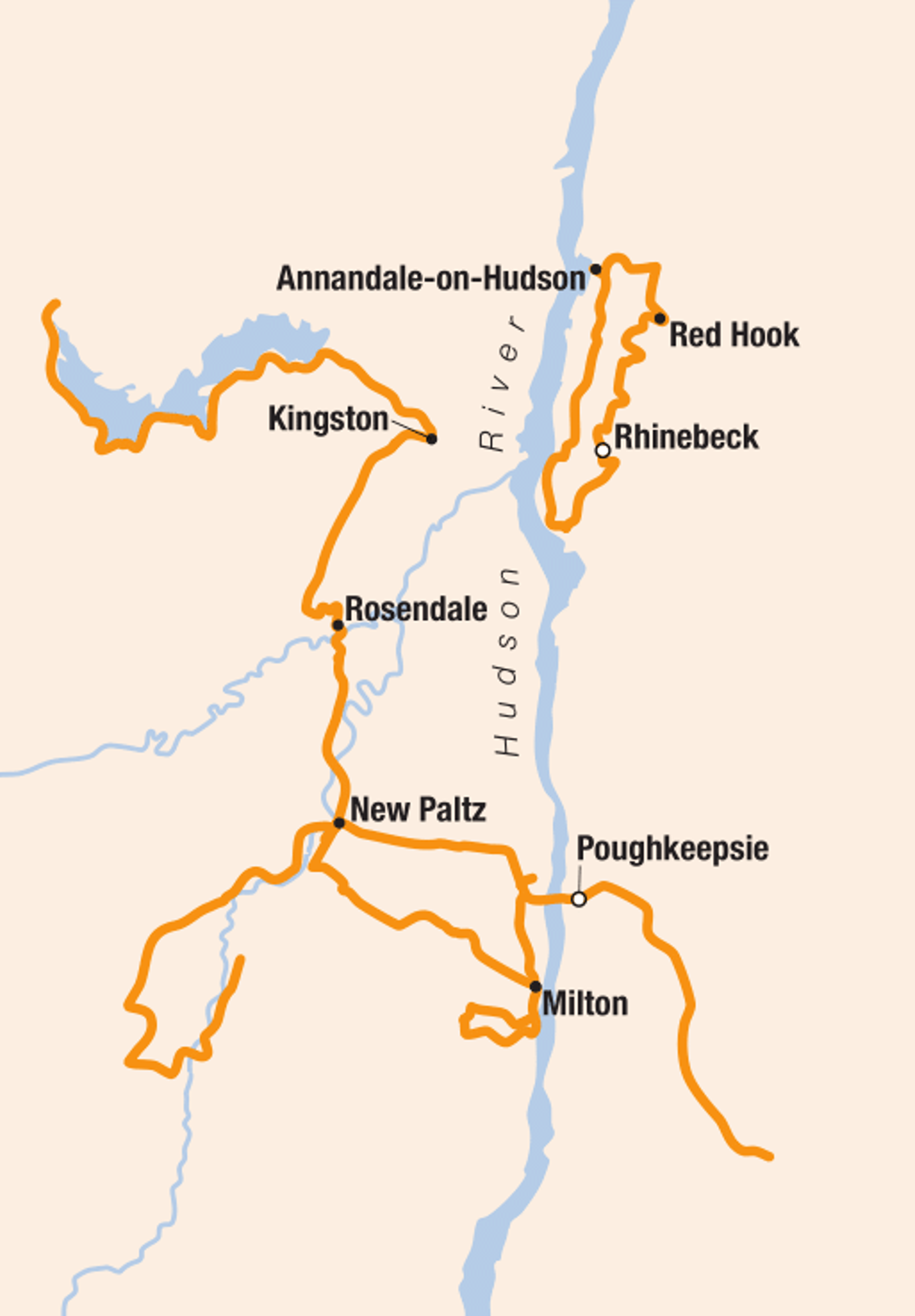 hudson river bike path map