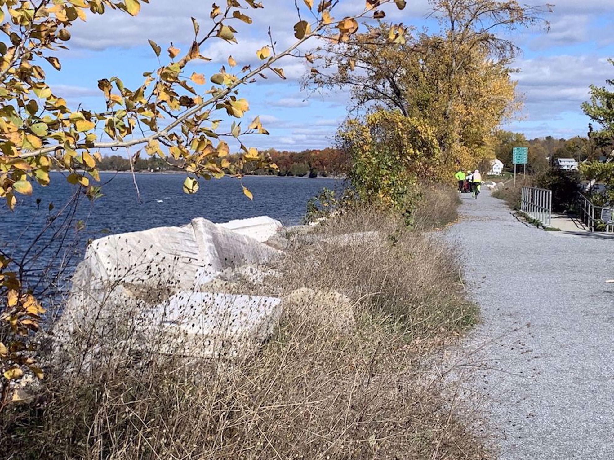 Lake Champlain Causeway in fall