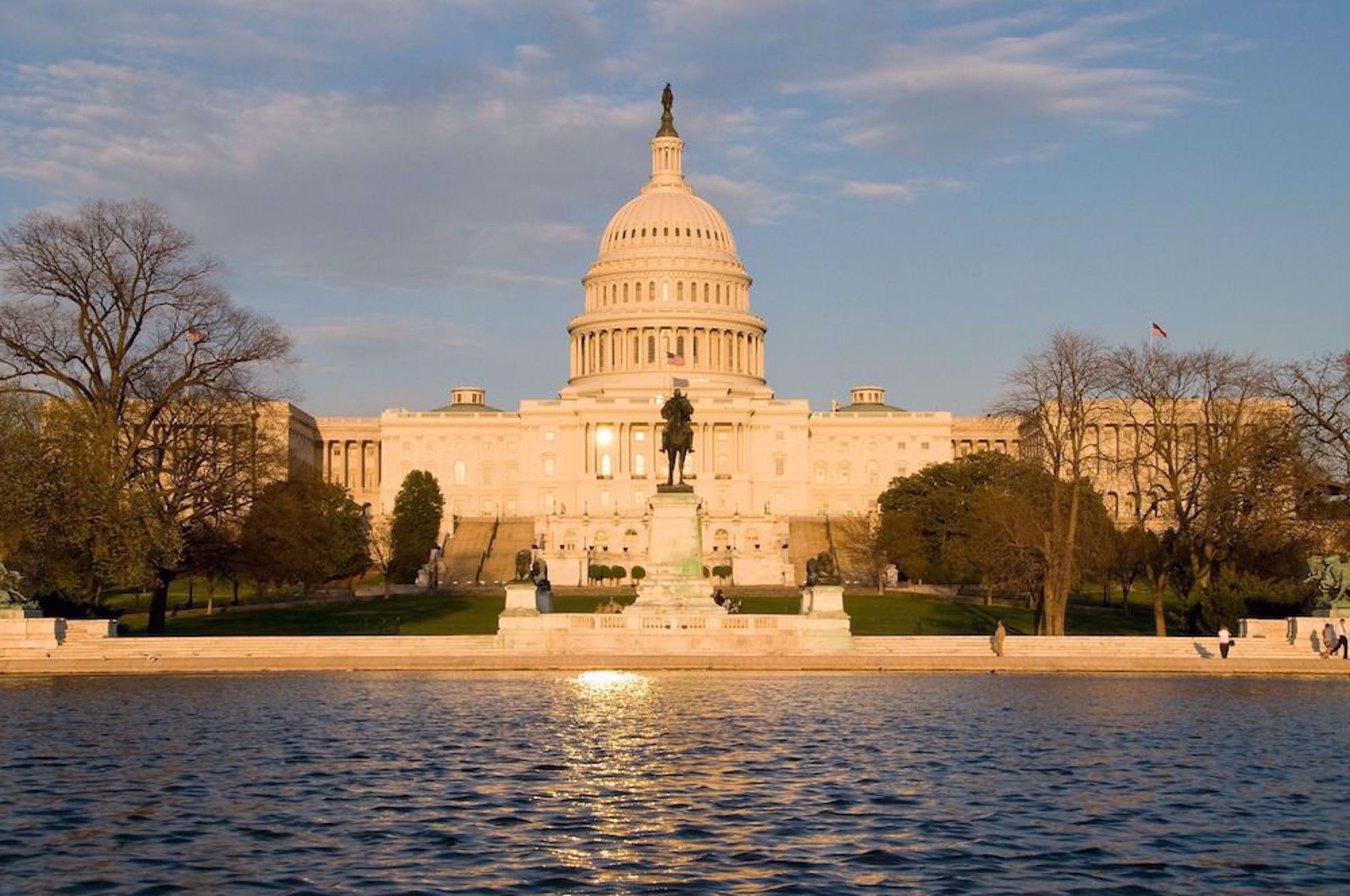 Capitol building Washington DC at sunset