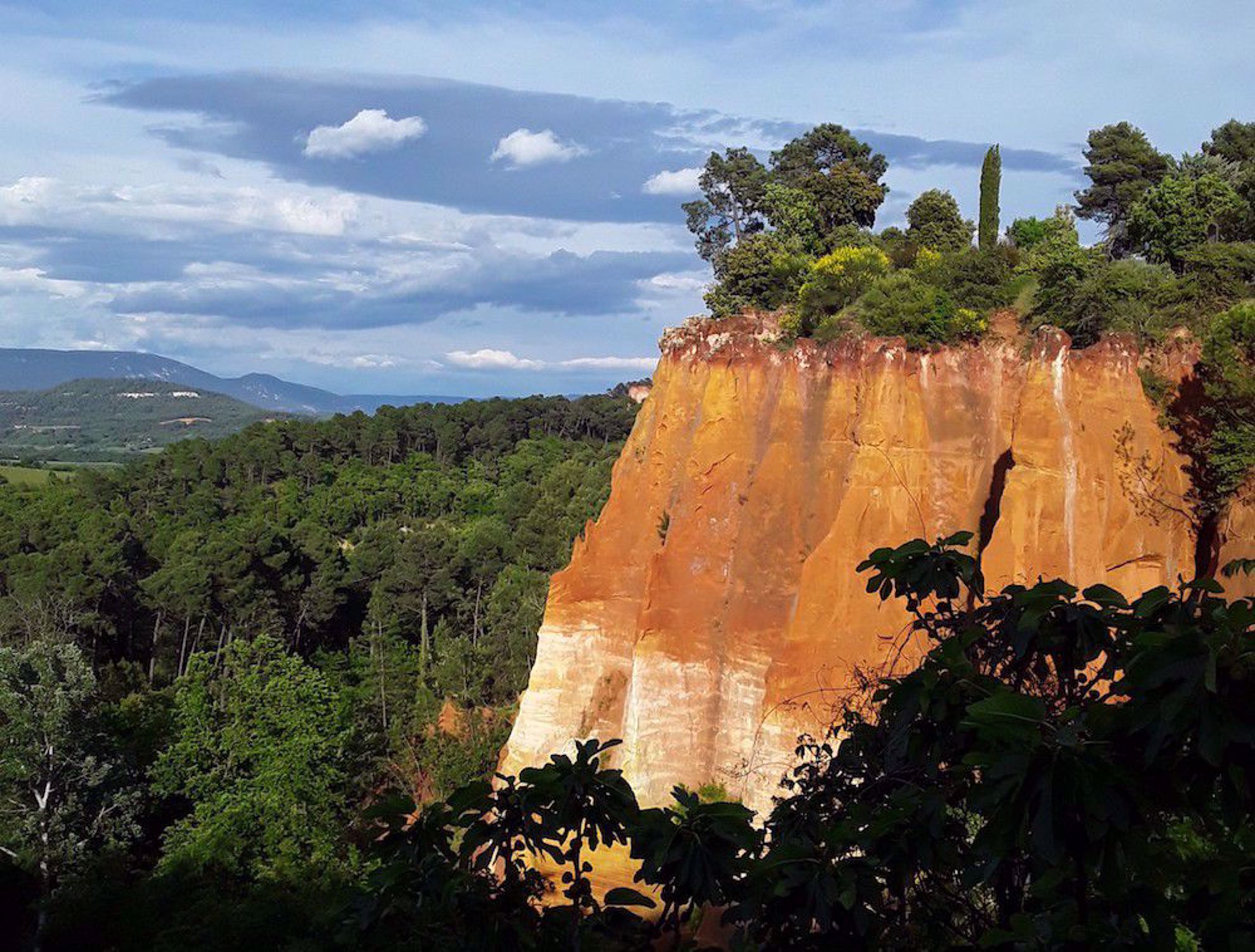 Red ochre cliffs near Roussillon France