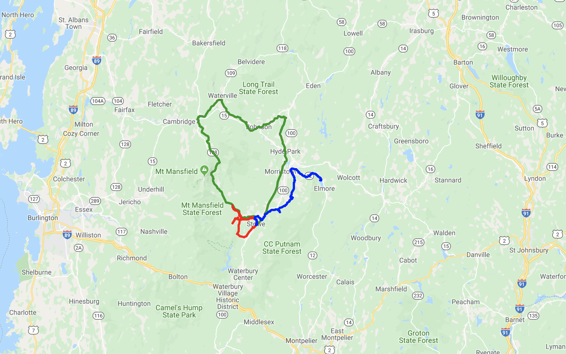 Map of Stowe weekend