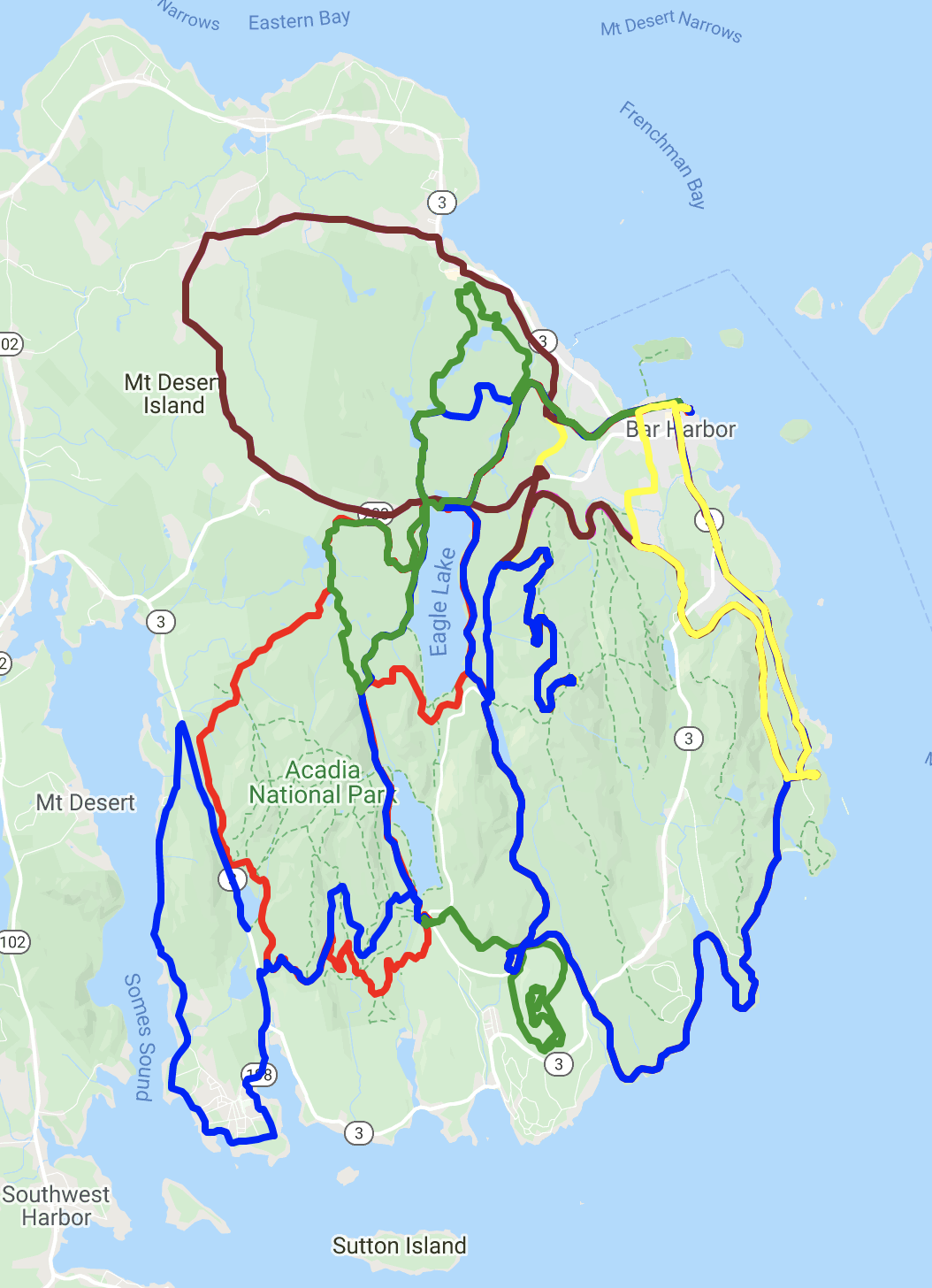 Map of Maine tour
