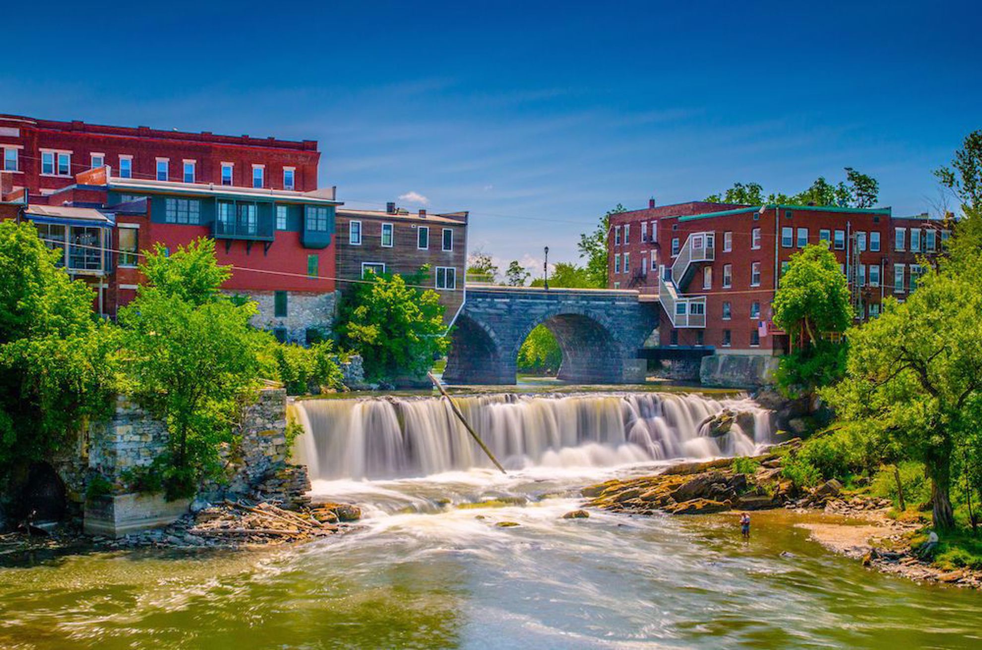 Middlebury with falls on Otter Creek