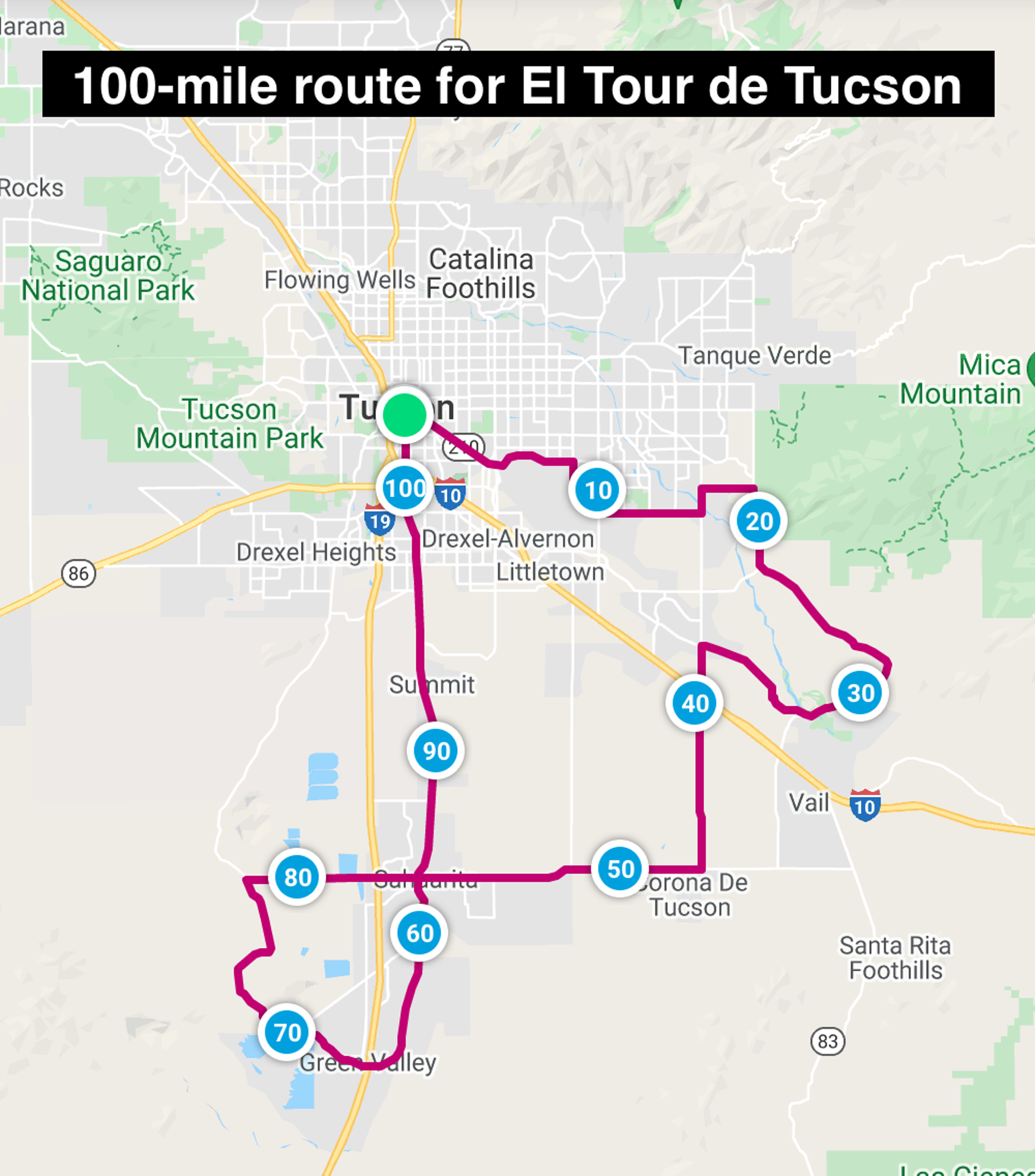 0000603 El Tour De Tucson Weekend Bike Tour 1980 