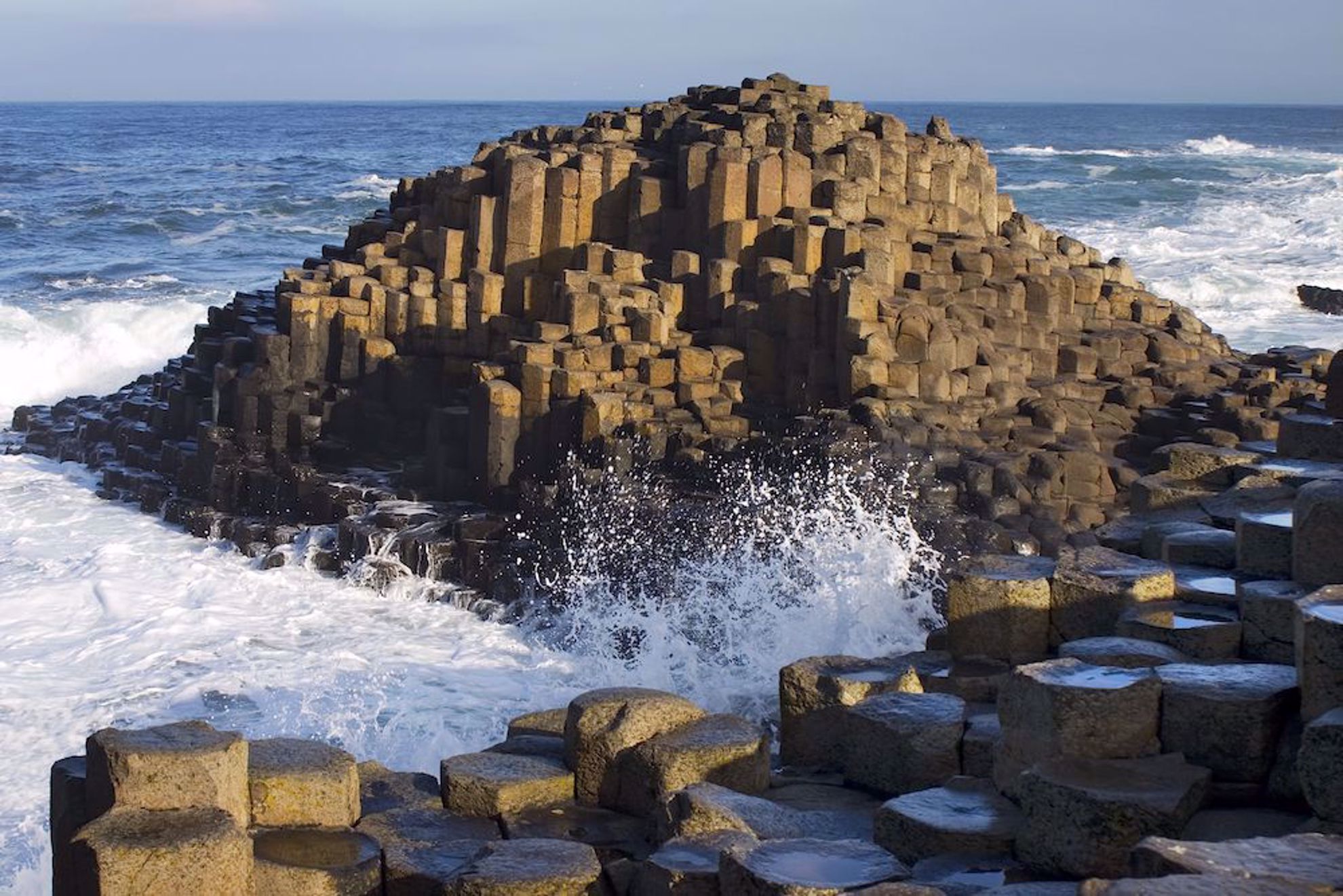Giant's Causeway with waves