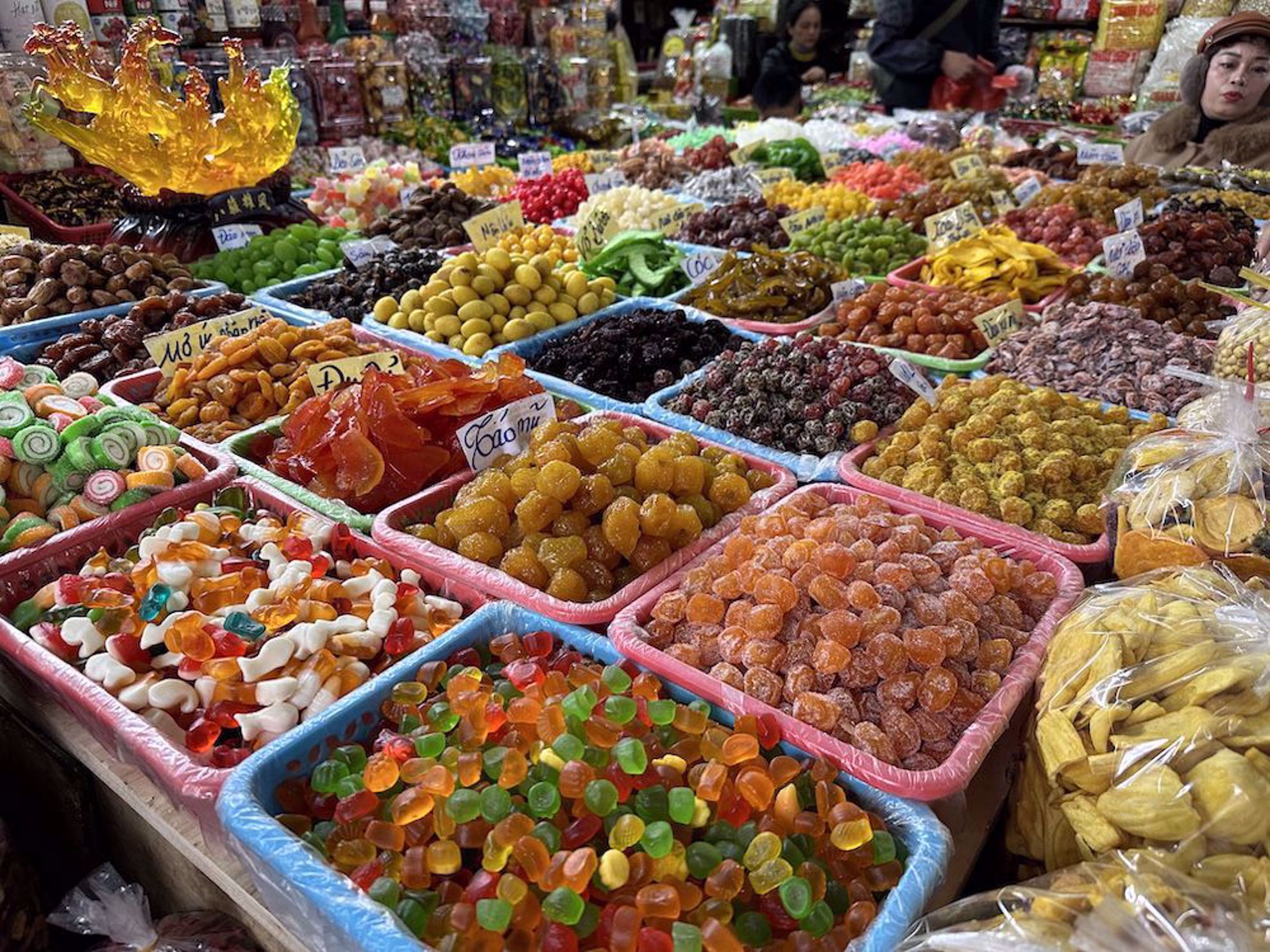 Sweets in the market in Vietnam