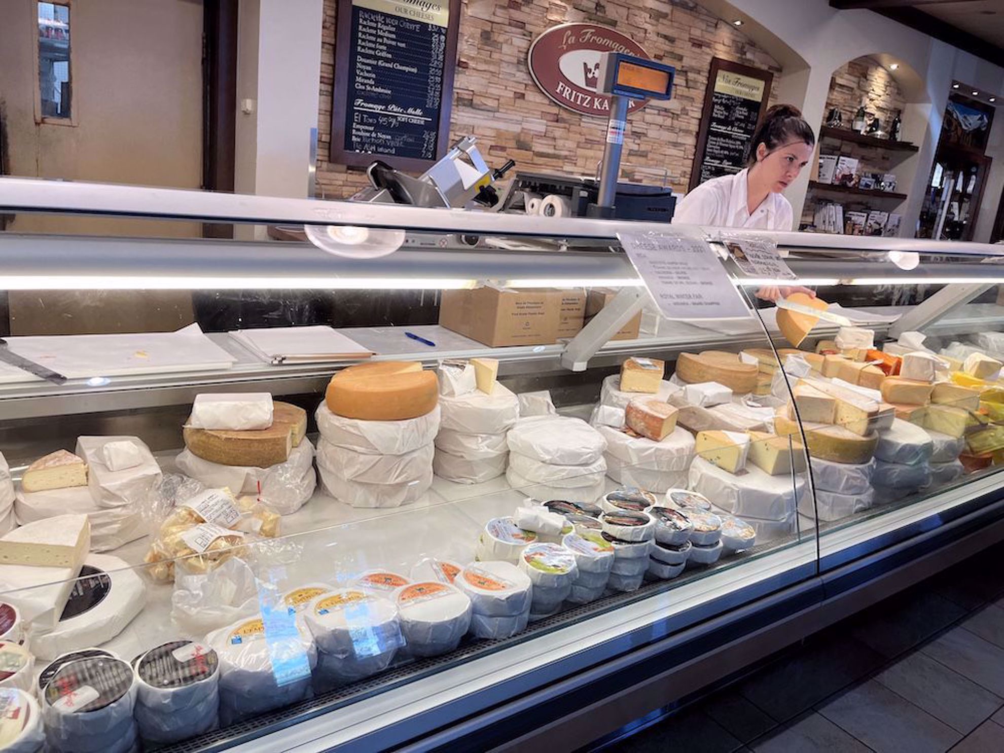 Cheese shop across the border in Quebec
