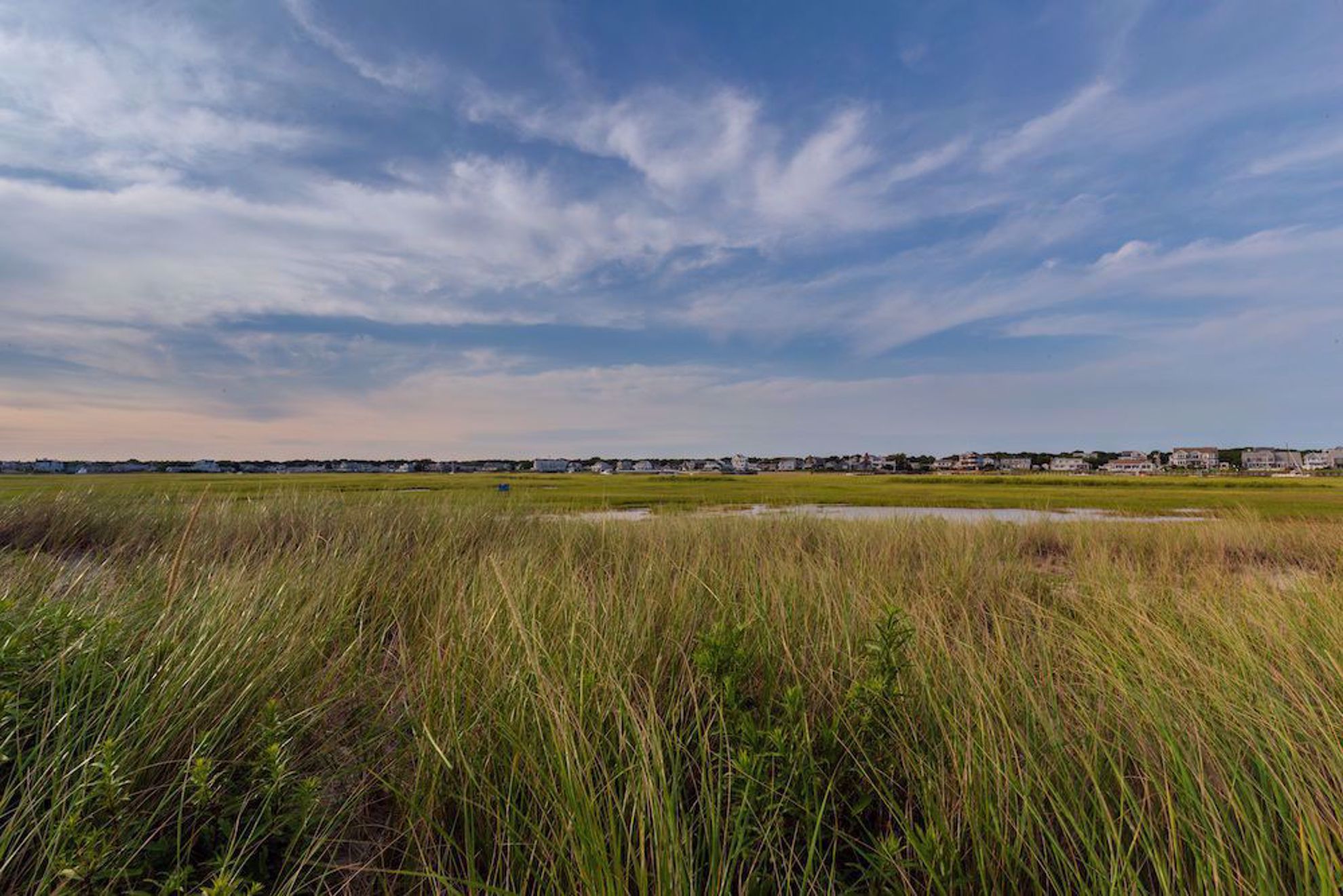 Chatham from across the grasses on Cape Cod