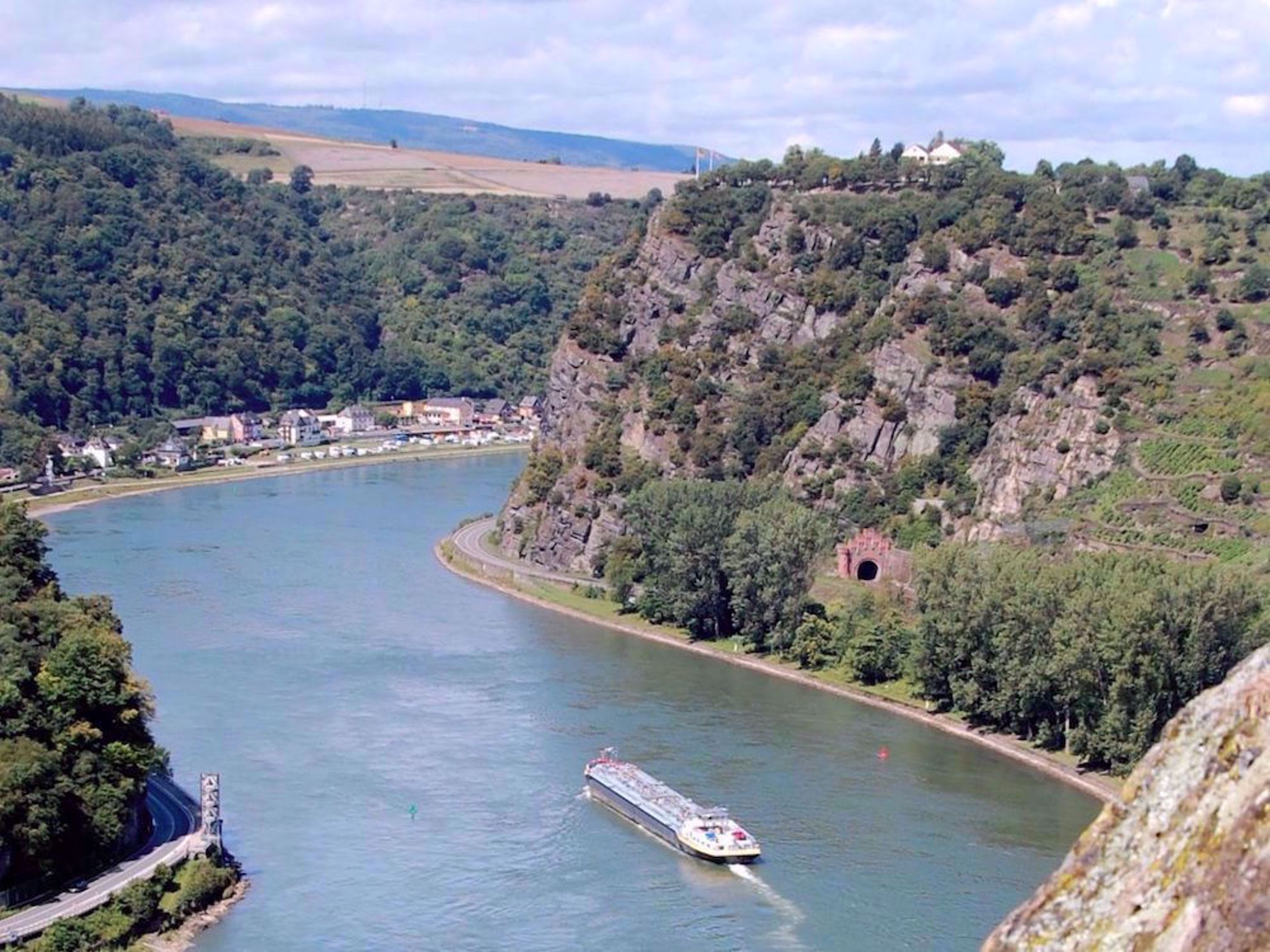 Rhine river curve