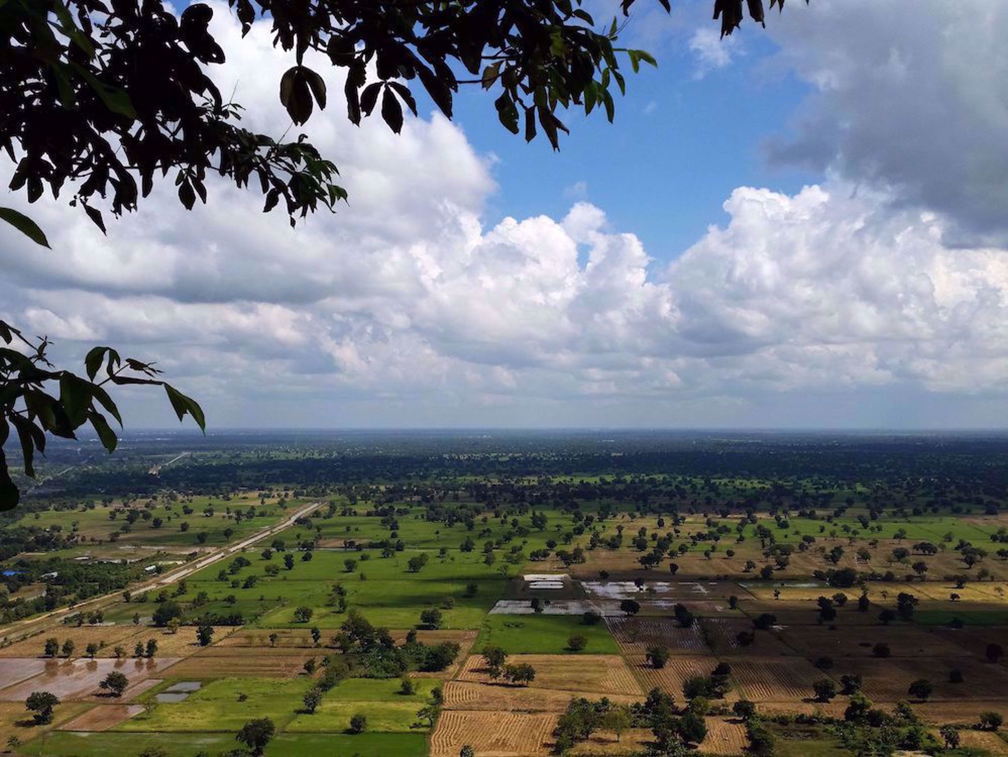 The plains and farms in Cambodia