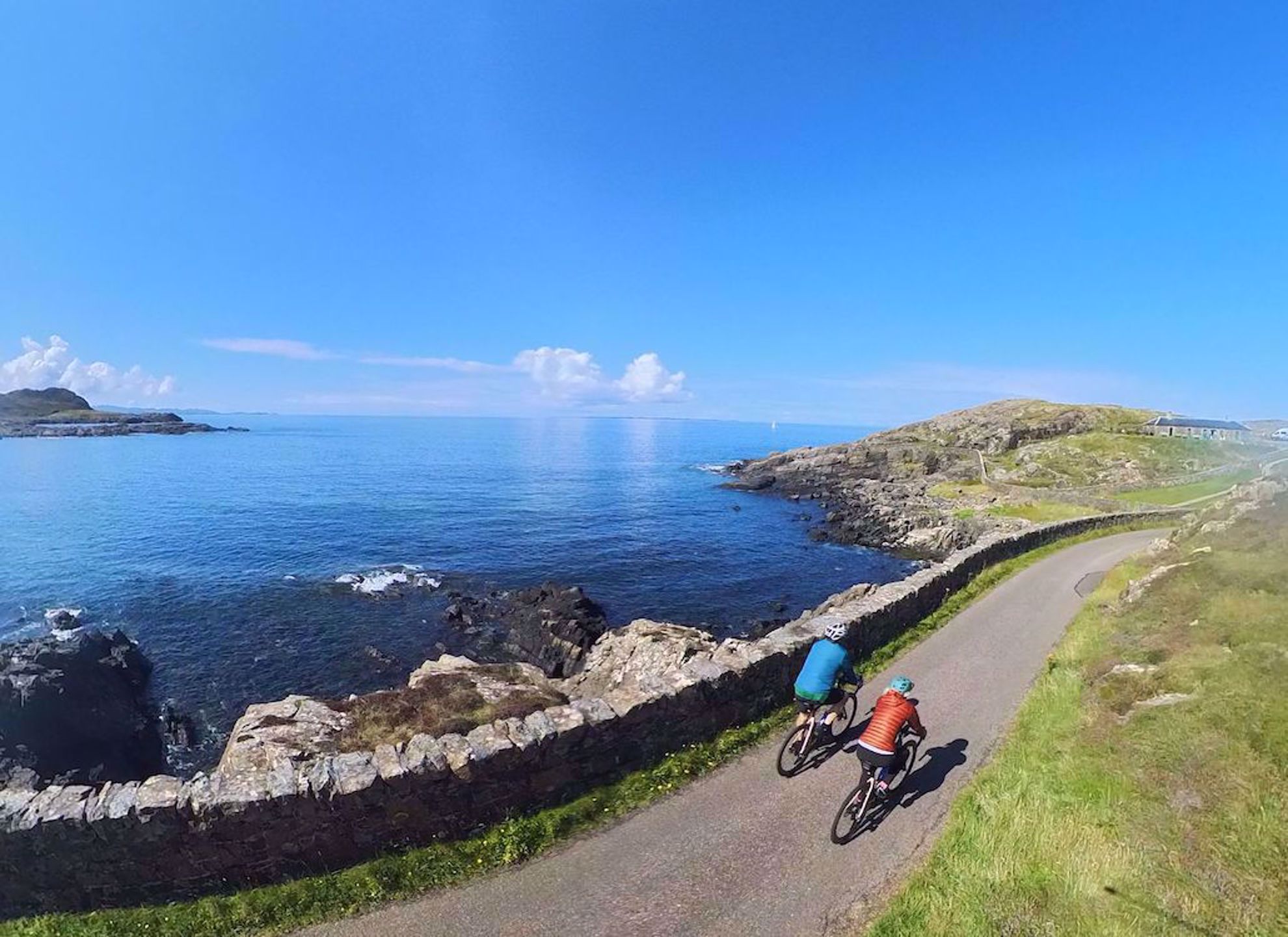 riding along the Scotland coast