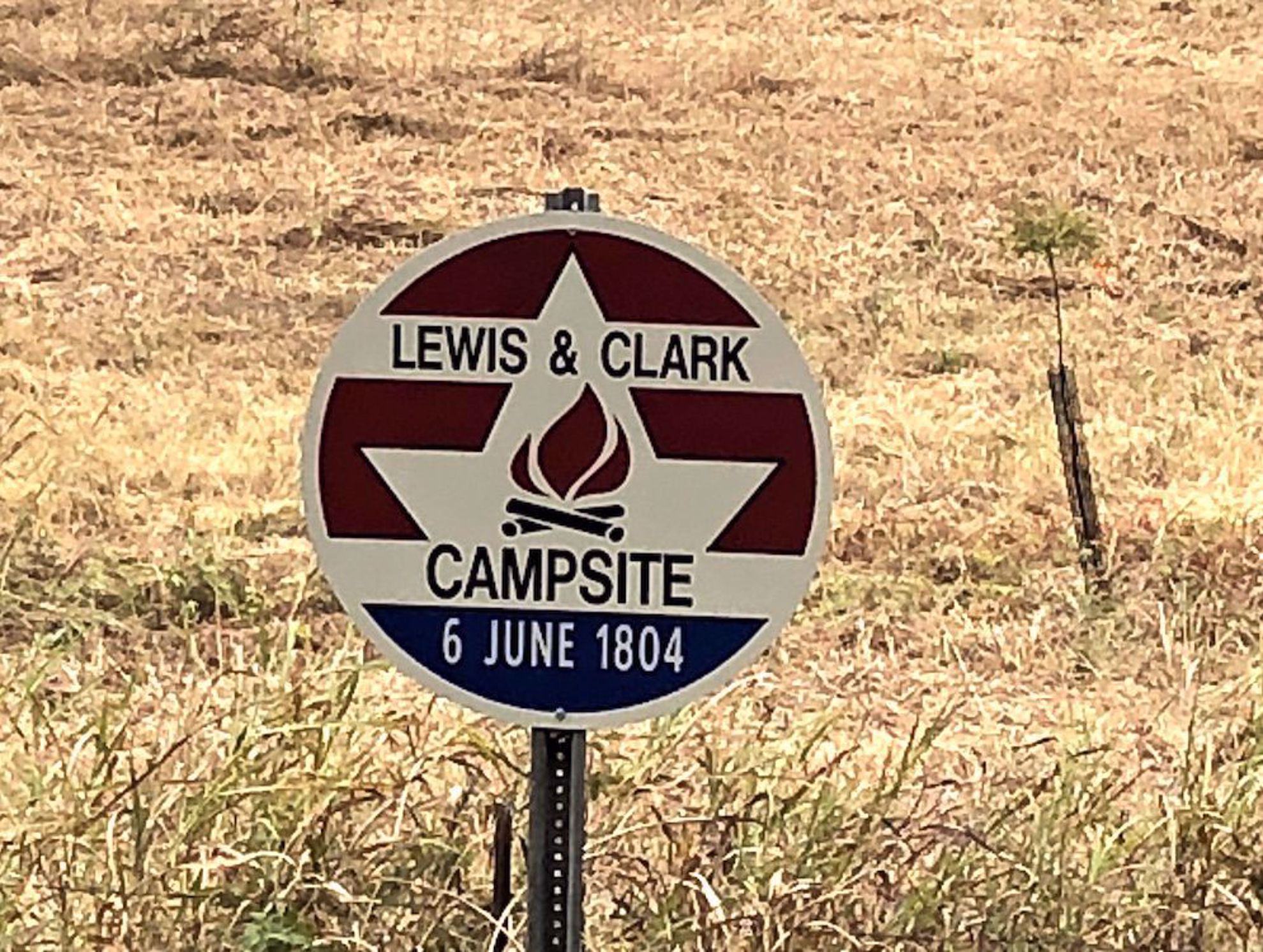 Lewis & Clark campsite sign