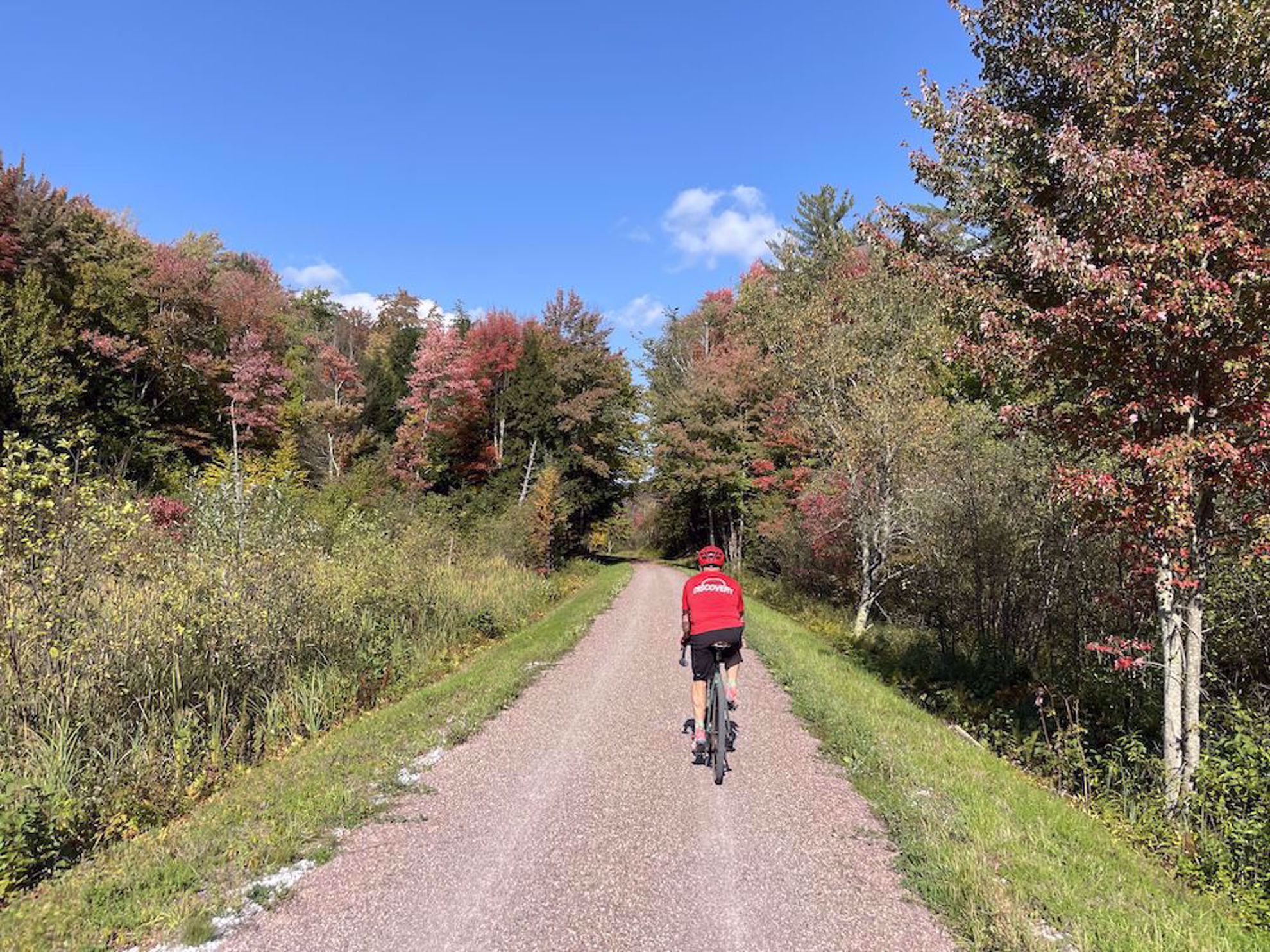 Riding the trail with fall colors