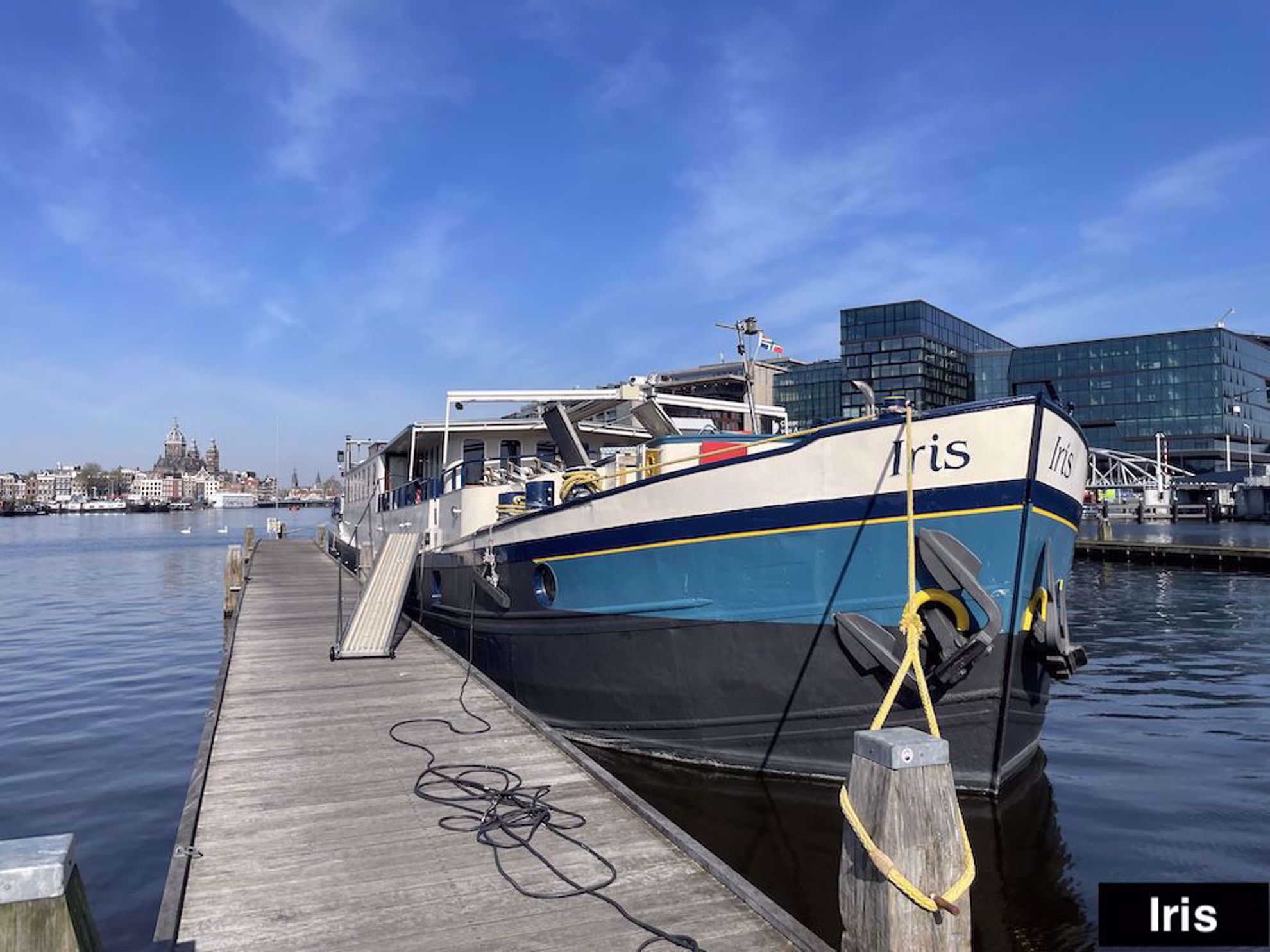 Iris docked in Amsterdam