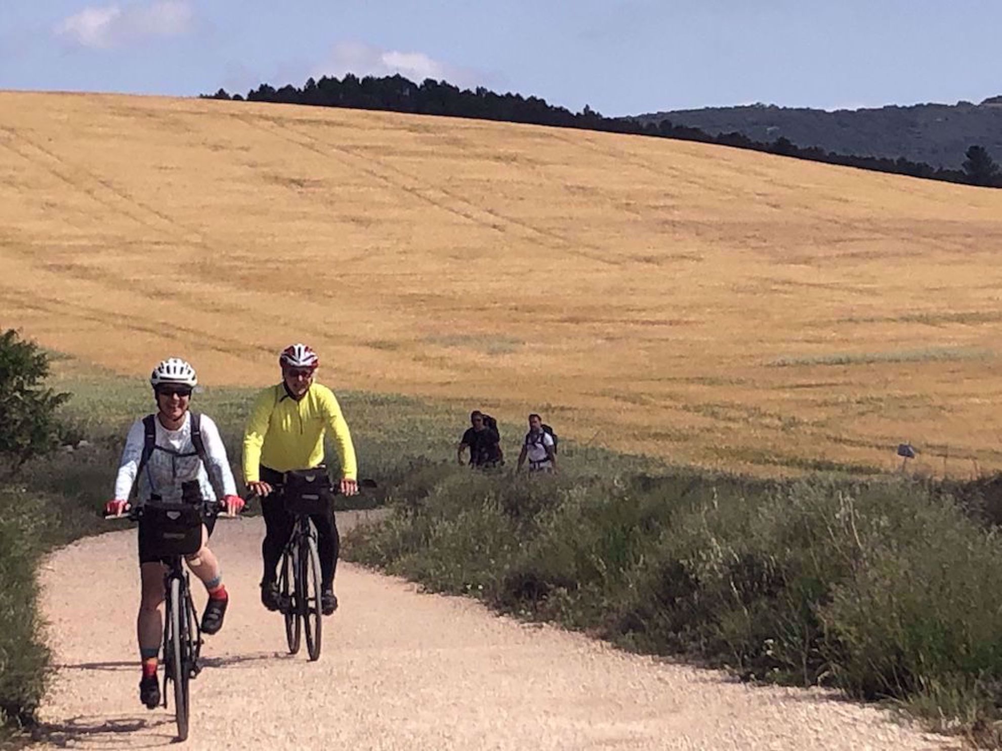 biking along the Camino