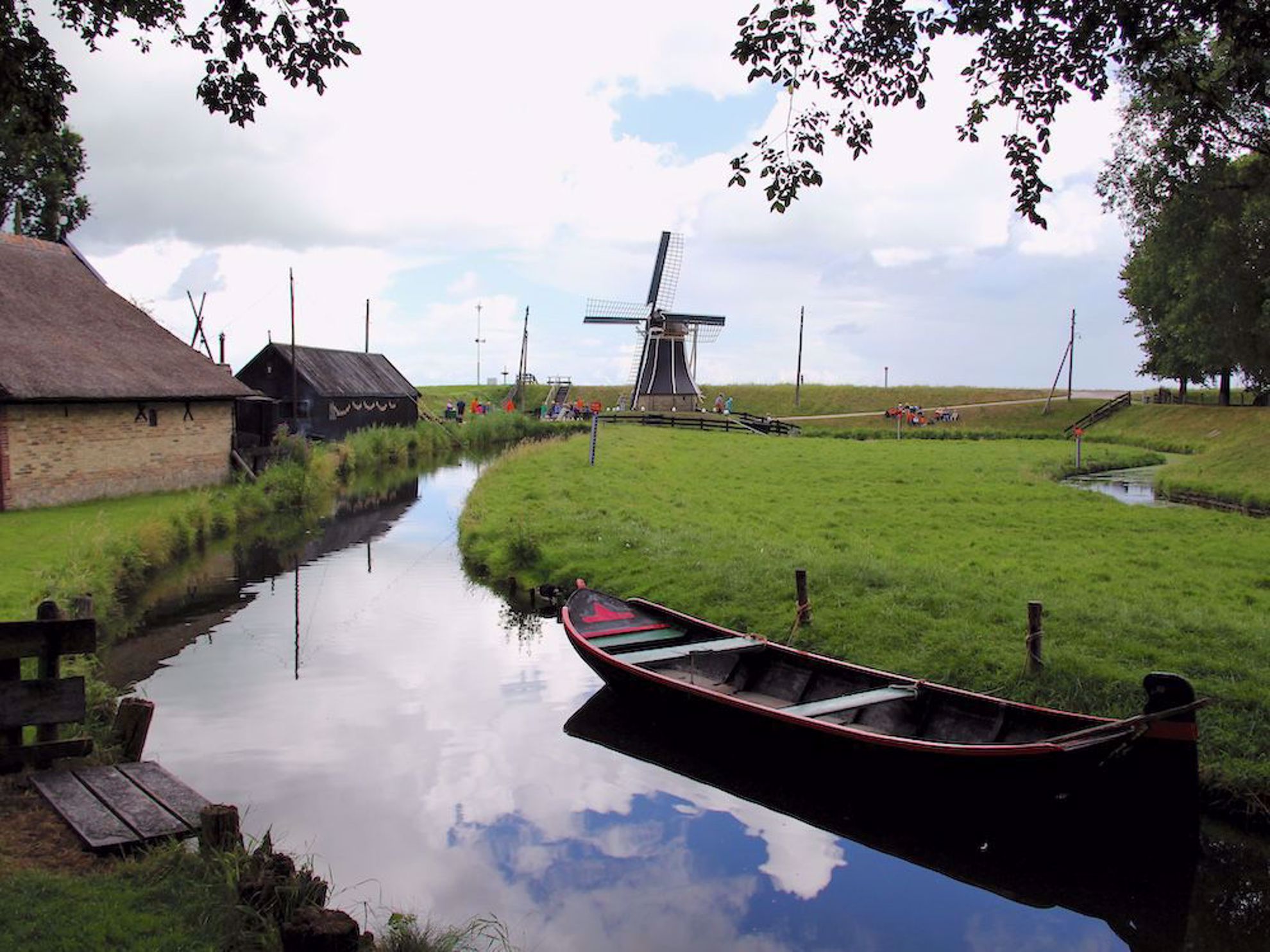 Windmill and canoe