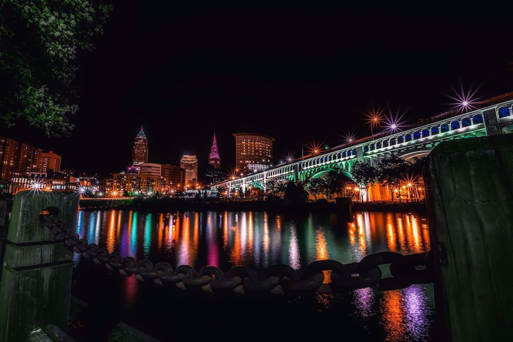 Cleveland at night